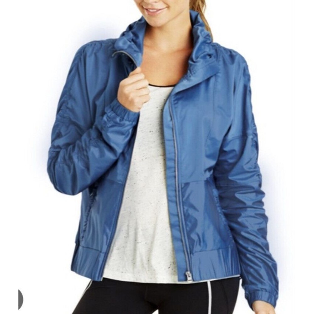 Lorna Jane Active Night Runner Jacket Lightweight Blue Size Small MSRP $150